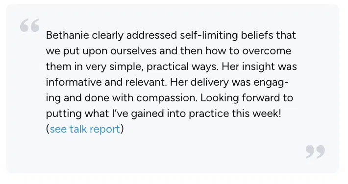 Engaging Limiting Beliefs Informative