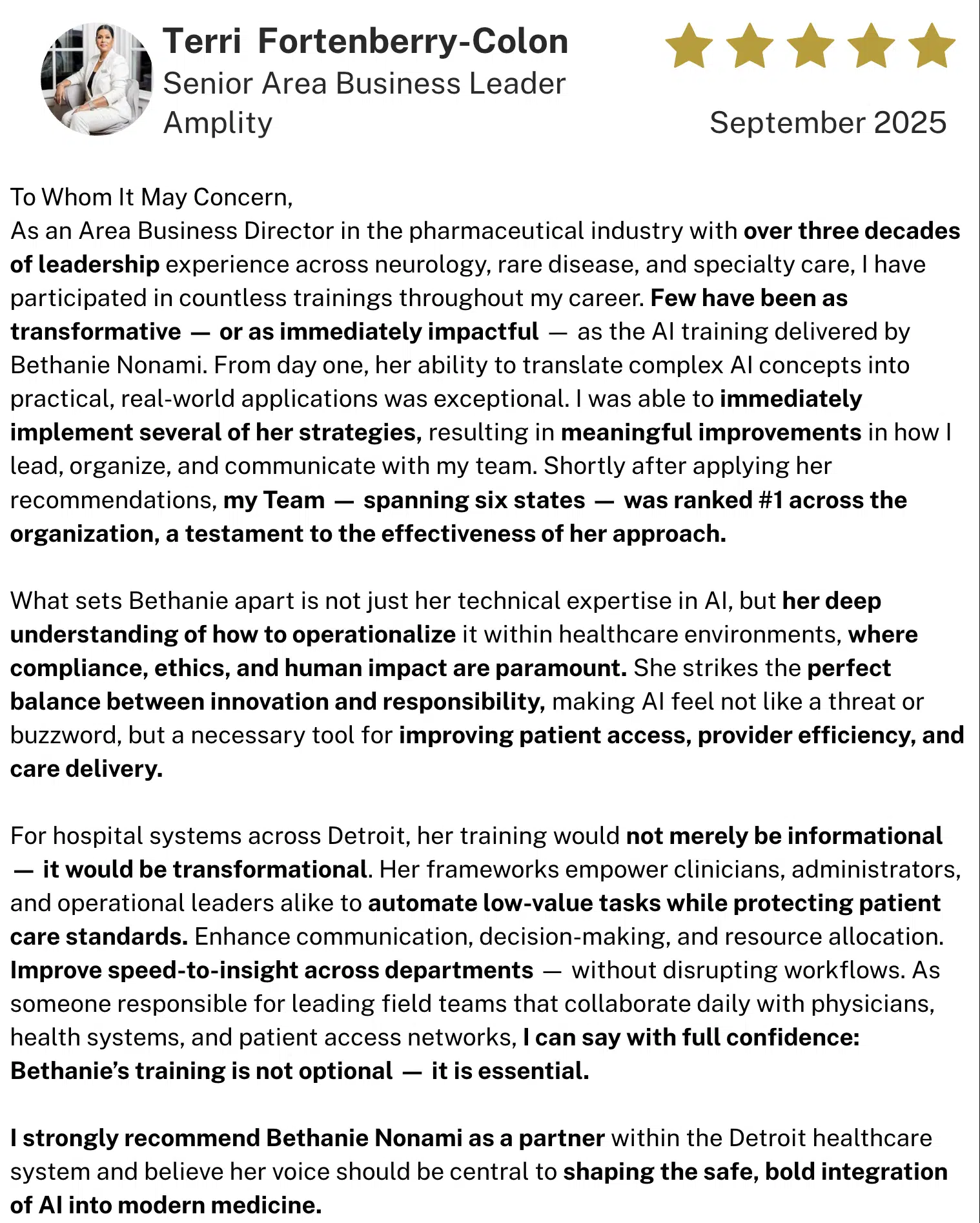 AI Cohort 1 Testimonial1